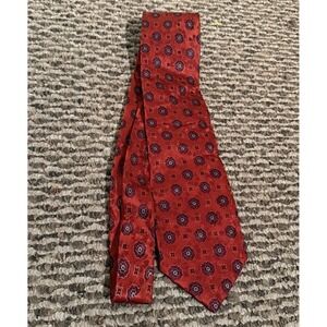 John Bartlett Silk Tie Career Work Elevated Red Handmade